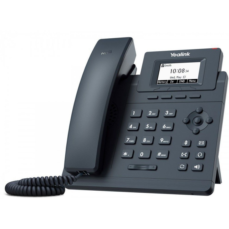 Телефон IP Yealink SIP-T30P с блоком питания черный (SIP-T30P)