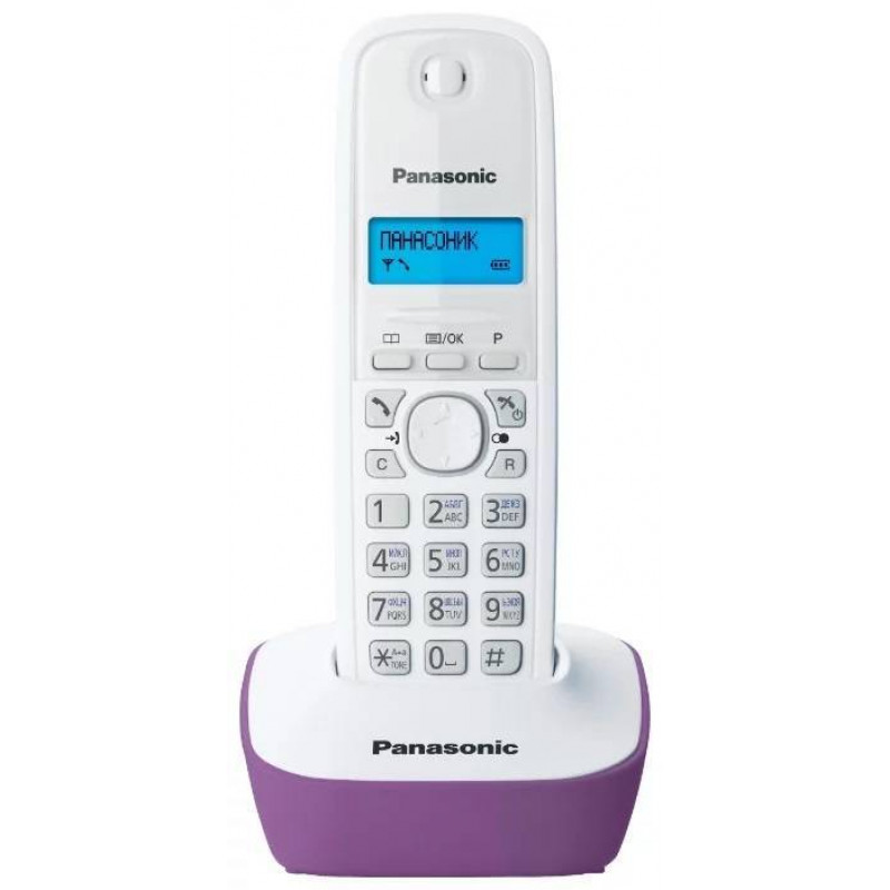Р/телефон Panasonic KX-TG1611RUF (белый/сиреневый)