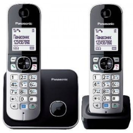 Р/телефон Panasonic KX-TG6812RUB (черный, 2 трубки)