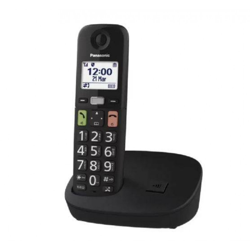 Р/телефон Panasonic KX-TGU110RUB ( черный, большие кнопки )