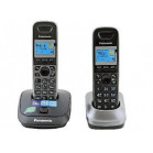 Р/телефон Panasonic KX-TG2512RU2 (темно-серый металлик, черный, 2 трубки)