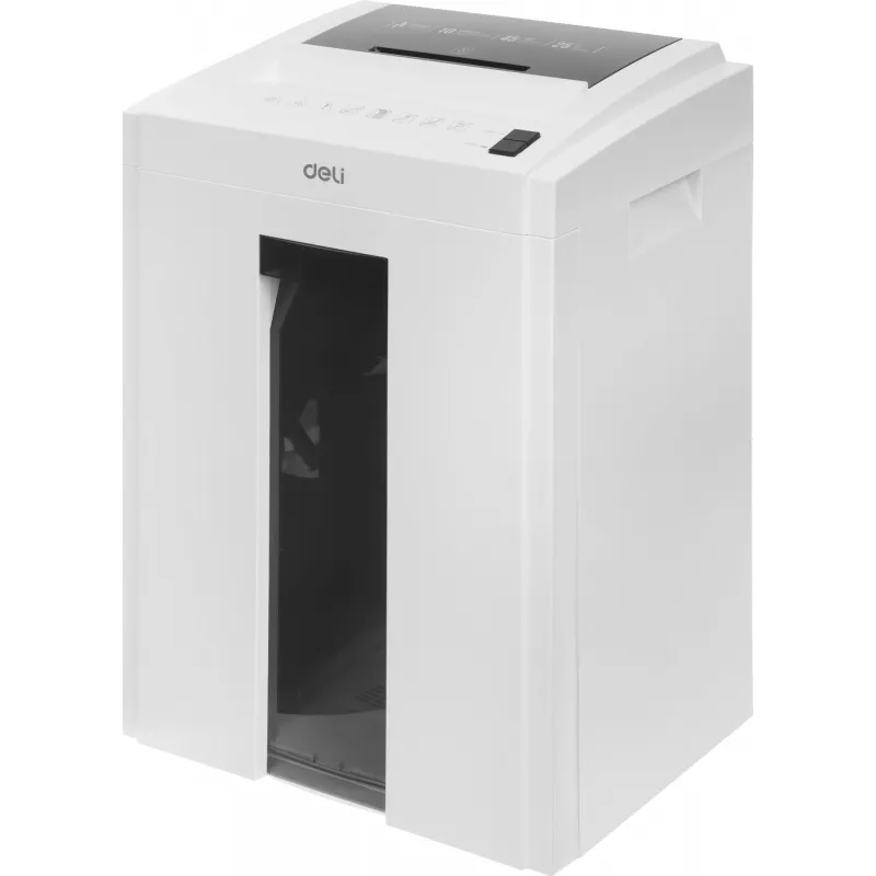 Шредер Deli 9953 белый (секр.P-5) фрагменты 8лист. 23лтр. скрепки скобы пл.карты CD