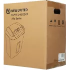 Шредер New United AT-8Md черный (секр.P-5) фрагменты 7лист. 28лтр. скрепки скобы пл.карты