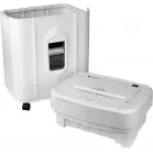 Шредер Heleos АП23-4 белый с автоподачей (секр.P-4) фрагменты 145лист. 23лтр. скрепки скобы пл.карты