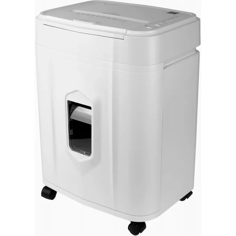 Шредер Heleos АП23-4 белый с автоподачей (секр.P-4) фрагменты 145лист. 23лтр. скрепки скобы пл.карты