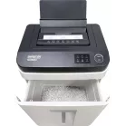 Шредер Office Kit SA150M (1,9х15) белый/черный с автоподачей (секр.P-5) фрагменты 8лист. 22лтр. скобы