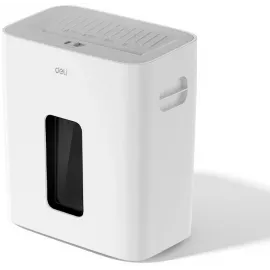 Шредер Deli ET010 белый с автоподачей (секр.P-4) фрагменты 8лист. 12лтр.