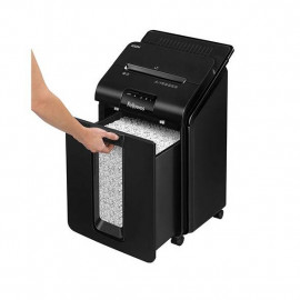 Шредер Fellowes®  AutoMax® 100M (автоподача 100 листов), минирезка DIN P-4, 4х10 мм, 23 лтр., автореверc.