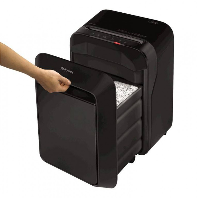 Шредер Fellowes® Powershred® LX210, черный, DIN P-4, 4х12 мм, 16 лст., 23 лтр, Jam Proof™, SafeSense. Шредер Fellowes® Powershred® LX210, черный, DIN P-4, 4х12 мм, 16 лст., 23 лтр, Jam Proof™, SafeSense.