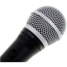 Микрофон проводной Shure PGA48-QTR-E 4.6м черный/серебристый