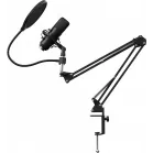 Микрофон проводной Оклик SM-700G 2.5м черный