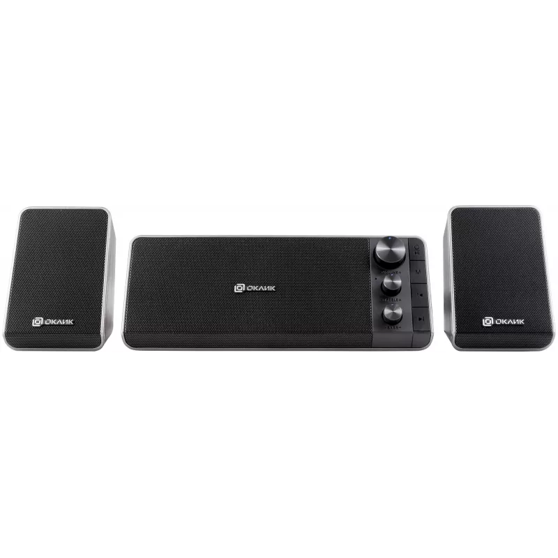 Колонки Оклик OK-450 2.1 черный 15Вт BT портативные