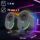 Колонки Оклик OK-303A 2.0 черный 20Вт BT