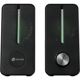 Колонки Оклик OK-120U 2.0 черный 6Вт