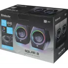 Колонки Defender Solar 9 2.0 черный 10Вт BT