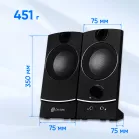 Колонки Оклик OK-118 2.0 черный 4Вт