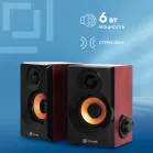 Колонки Оклик OK-161 2.0 черный/вишня 6Вт