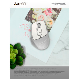 Мышь A4Tech Fstyler FG30 белый/серый оптическая (2000dpi) беспроводная USB (6but)