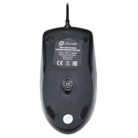 Мышь Оклик 145M черный оптическая (1000dpi) USB (3but)