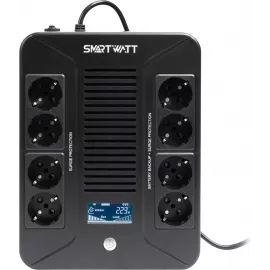 Источник бесперебойного питания Smartwatt SAFE PRO LCD 800 480Вт 480ВА черный