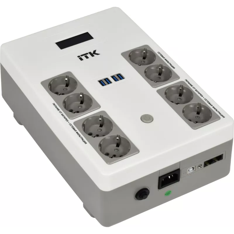 Источник бесперебойного питания ITK Electra EST8-800VA-1-001 480Вт 800ВА черный