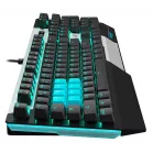 Клавиатура A4Tech B865 механическая серый/черный USB for gamer LED (B865 ICE BLUE) кабель 1.8м