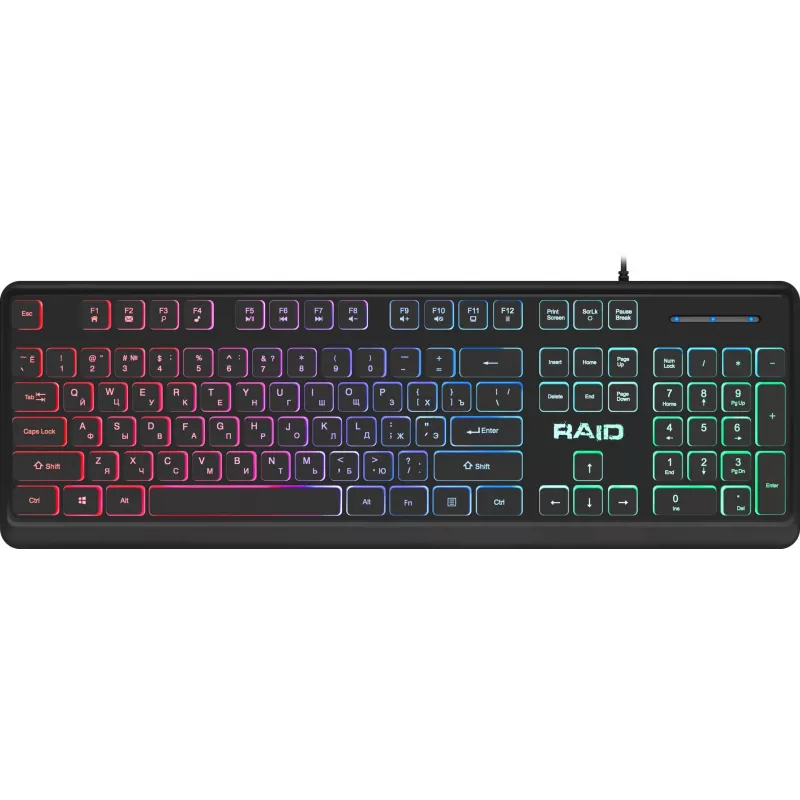 Клавиатура Defender GK-778DL черный USB slim for gamer LED (45778) кабель 1.5м