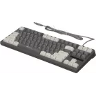 Клавиатура Оклик 711G серый/белый USB Multimedia for gamer LED (1790385) кабель 1.5м