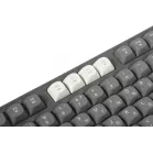 Клавиатура Оклик 711G серый/белый USB Multimedia for gamer LED (1790385) кабель 1.5м