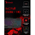 Клавиатура A4Tech Bloody B310N черный USB Multimedia for gamer LED (подставка для запястий) (B310N)