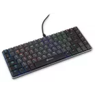 Клавиатура Оклик K615X механическая серый/серебристый USB slim Multimedia for gamer LED (1934413)