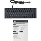 Клавиатура Acer OKW302 механическая серебристый USB for gamer LED (ZL.KBDCC.01C)