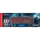 Клавиатура Defender Gk-596 механическая черный USB for gamer LED (45596) кабель 1.5м