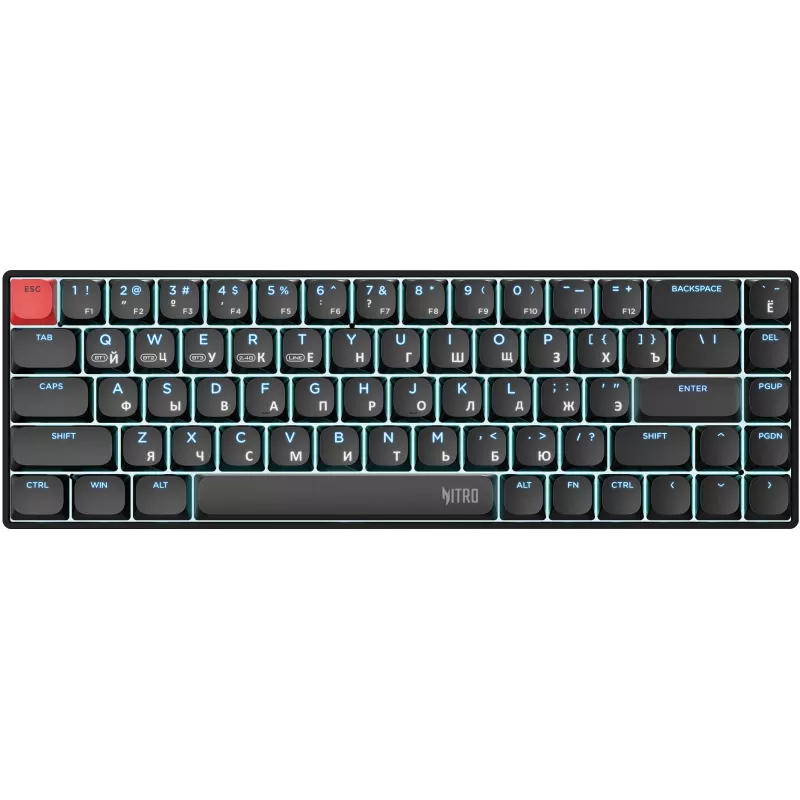 Клавиатура Acer Nitro OKR400 механическая черный USB беспроводная BT/Radio Multimedia for gamer LED (ZL.KBDEE.01A) кабель 1.5м