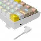 Клавиатура Redragon Fizz Pro механическая белый USB беспроводная BT/Radio for gamer для ноутбука LED (72598) кабель 1.8м