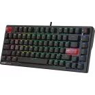 Клавиатура A4Tech MS76 механическая черный USB Multimedia for gamer LED кабель 1.8м