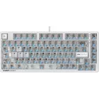 Клавиатура A4Tech MS76 механическая белый USB Multimedia for gamer LED кабель 1.8м
