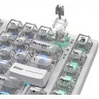 Клавиатура A4Tech MS76 механическая белый USB Multimedia for gamer LED кабель 1.8м