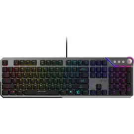 Клавиатура MSI STRIKE 600 Silent механическая серый/черный USB Multimedia for gamer LED (подставка для запястий) (S11-04RU256-CLA)