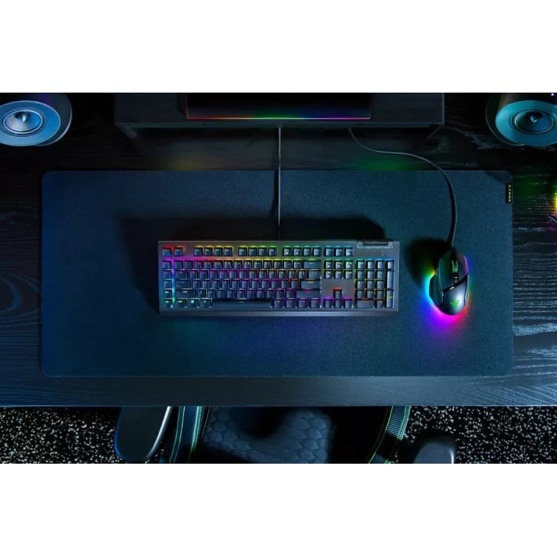 Клавиатура Razer BlackWidow V4 X механическая черный USB Multimedia for gamer LED (RZ03-04702500-R3R1) кабель 2м
