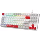 Клавиатура A4Tech S310N механическая белый/красный USB Multimedia for gamer LED кабель 1.8м