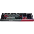 Клавиатура MSI GK30 Infrared черный/красный USB Multimedia for gamer LED (подставка для запястий) (S11-04RUF01-CLA) кабель 1.8м