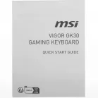 Клавиатура MSI GK30 Infrared черный/красный USB Multimedia for gamer LED (подставка для запястий) (S11-04RUF01-CLA) кабель 1.8м