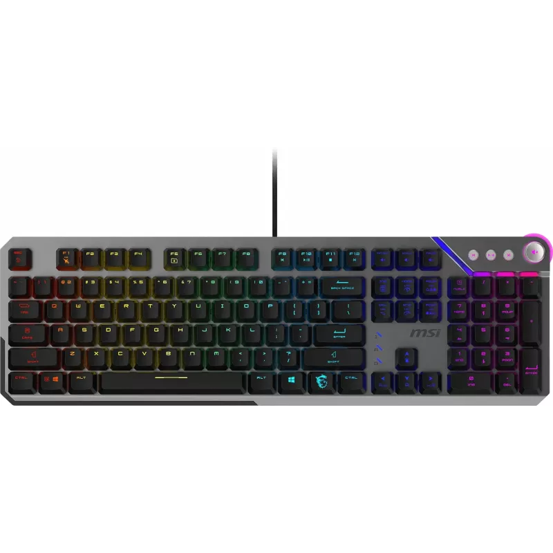 Клавиатура MSI Strike 600 V2 механическая черный USB Multimedia for gamer LED (S11-04RU261-CLA) кабель 1.8м