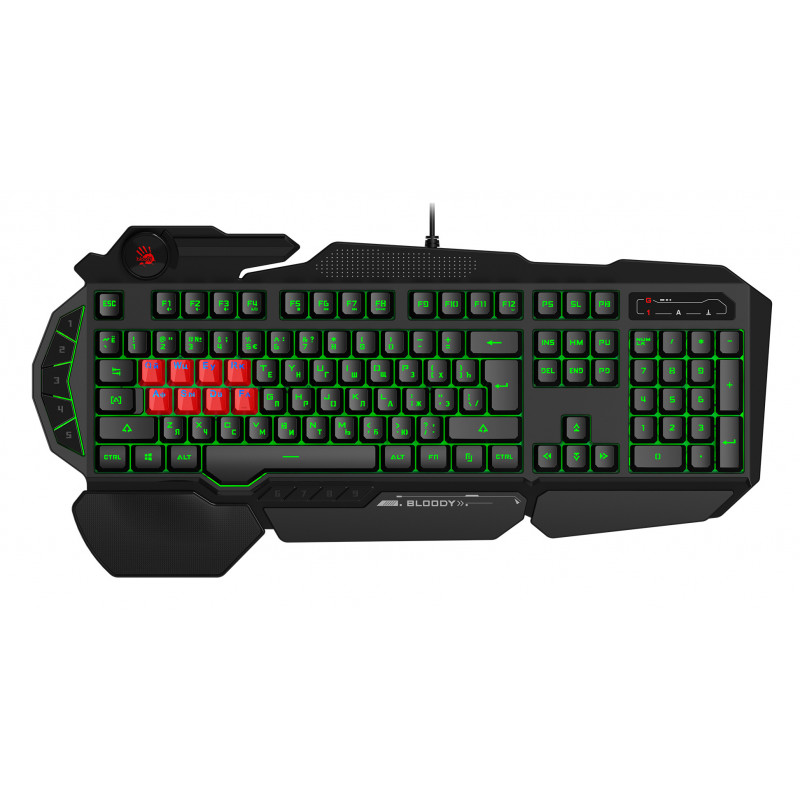 Клавиатура A4Tech Bloody B318 черный USB Multimedia for gamer LED (подставка для запястий) (B318) Клавиатура A4Tech Bloody B318 черный USB Multimedia for gamer LED (подставка для запястий) (B318)