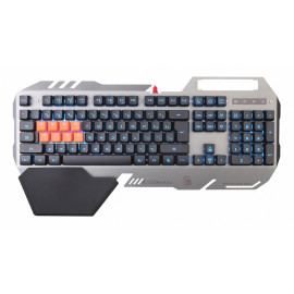 Клавиатура A4Tech Bloody B418 серый USB Multimedia for gamer LED (подставка для запястий)
