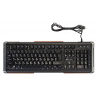 Клавиатура Оклик 717G BLACK DEATH черный/серый USB Multimedia for gamer LED (476395)