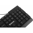 Клавиатура + мышь Defender York C-777 клав:черный мышь:черный USB Multimedia (45779)