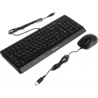 Клавиатура + мышь A4Tech Fstyler F1512 клав:черный мышь:черный USB (F1512 BLACK)