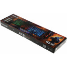 Клавиатура + мышь Defender Glion клав:черный мышь:черный/красный USB LED (45123)
